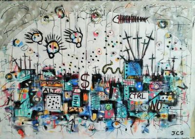 acrylique contemporaine figurative