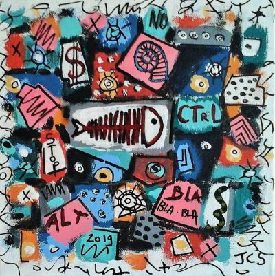 gouache sur toile figurative