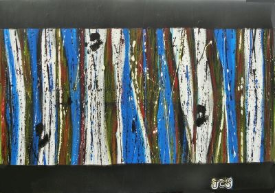 oeuvre contemporaine sur toile