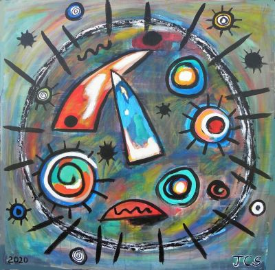 art contemporain acrylique sur toile