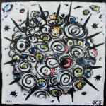 Peinture abstraite acrylique sur toile coton